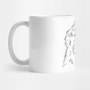 Newfoundland Dog Hand Drawn Sketch Mug